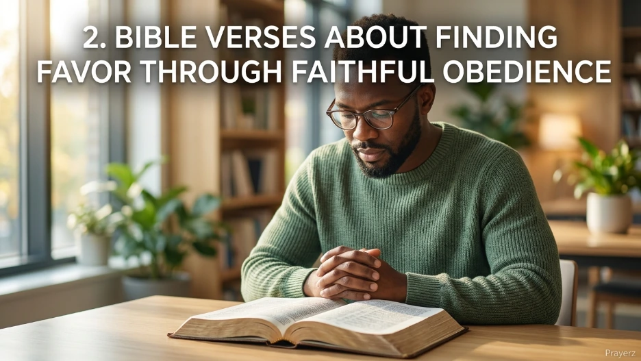 2. Bible Verses About Finding Favor Through Faithful Obedience