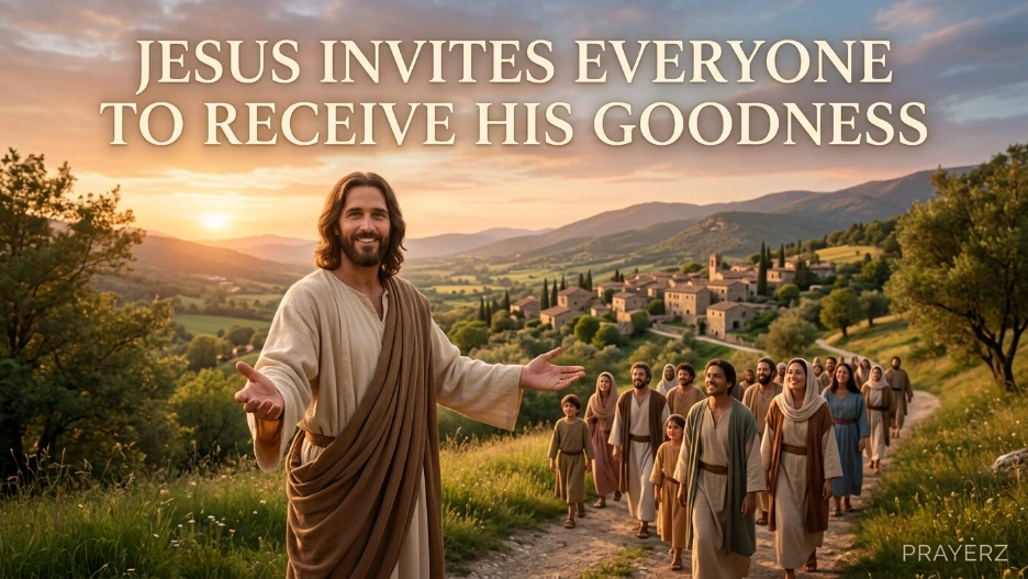 Jesus Invites Everyone to Receive His Goodness