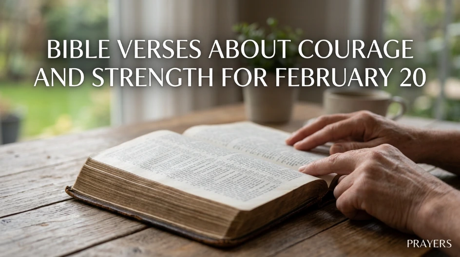 Bible Verses About Courage and Strength for February 20